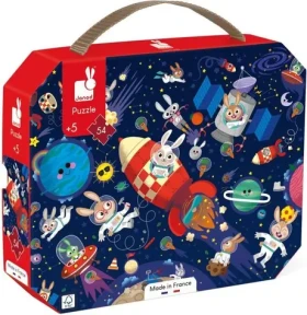 JANOD Puzzle v kufříku Raketa ve vesmíru