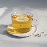 Bastion Collections Skleněný hrnek Warm Tea/Love 300 ml Warm Tea, černá barva, sklo