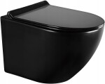 MEXEN/S - WC předstěnová instalační sada Fenix XF-F s mísou WC Lena + sedátko softclose, černá lesk 68030224070