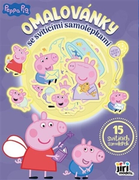 Omalovánky se svítícími samolepkami Prasátko Peppa