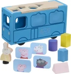 CHARACTER Dřevěná vkládačka Prasátko Peppa Školní autobus
