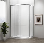 POLYSAN - EASY čtvrtkruhová sprchová zástěna 900x800, L/R, čiré sklo EL2815