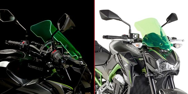 A4118Gr plexi zelené "Lime" Kawasaki Z 900 (17-19), vxš370x320 mm