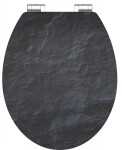 Eisl - Wc sedátko Black Stone MDF HG se zpomalovacím mechanismem SOFT-CLOSE 80535BlackStone