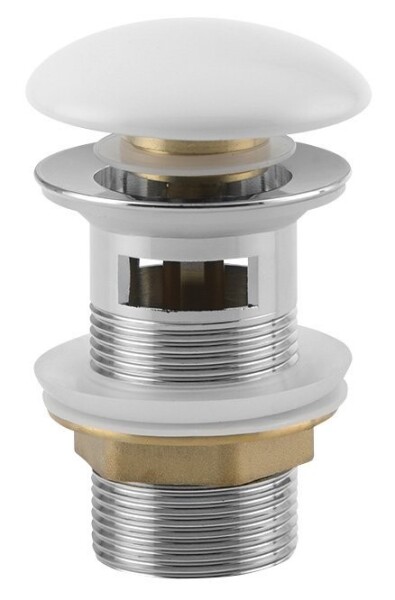 SAPHO - Umyvadlová výpust 5/4“, click-clack, keramická zátka, 10-50, bílá AR902