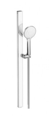 DURAVIT - Sprchy Set sprchové hlavice, tyče a hadice, 3 proudy, chrom/bílá UV0682004005