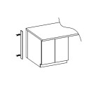 Krycí lišta - spodní kuchyňské skříňky Délka: 815x55 mm, Barva desky: Dub Artisan