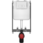 CERANO - Kompletní WC set Basic/Cesso - bílá matná - WC tlačítko Modulo/Bílá - pro zazdění - 49x36 CER-8050BD86271