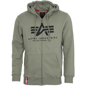 Alpha Industries Mikina Basic Zip Hoody olivová tmavá L