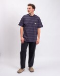 Tričko Carhartt WIP S/S Bert Pocket T-Shirt Bert Stripe, Shady Purple garment dyed