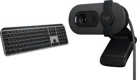 Logitech MX Keys S for Mac + Brio 100 / Bezdrátová sada klávesnice a webkamery / Bluetooth / USB-C