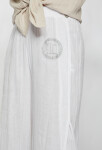 Monnari Kalhoty Dámské bavlněné kalhoty s rozparky Bílá S