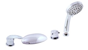 RAV Slezák - DUNAJ - Vanová baterie 4-otvorová, vodopád, Chrom, 3,8" D470.0P
