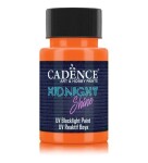 Svítící UV barva na textil Cadence Midnight Shine, 50 ml - orange yellow, žlutooranžová