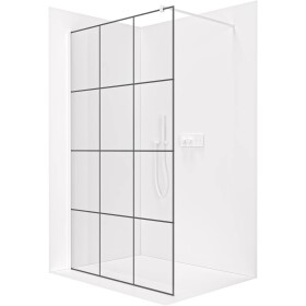 CERANO Sprchová zástěna Walk-in Onyx Round L/P - 8 mm - kulatá vzpěra - bílá matná, industriální sklo - 90x200 cm
