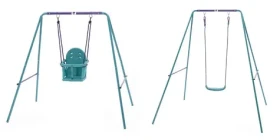 PLUM Set kovových houpaček 2v1 modrá