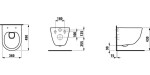 Laufen - Pro Závěsné WC Compact, 490x360 mm, Rimless, s LCC, bílá H8209654000001