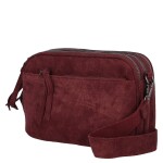 Semišová dámská crossbody kabelka Lory, vínově červená