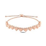 LUNICA Stříbrný náramek srdíčka 0058 0459