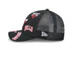 New Era Pánská kšiltovka Chicago Bulls NBA 9FORTY M-Crown A-Frame Trucker All Over černá