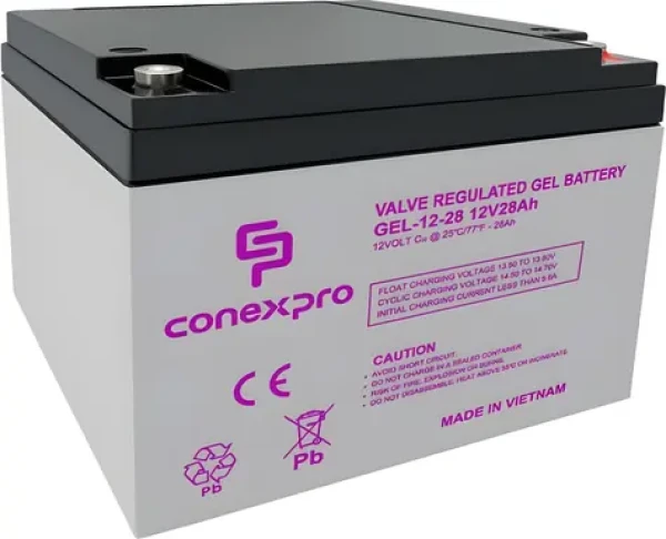 Conexpro GEL-12-28 / Baterie / GEL / 12V/28Ah / T12-M5 / Deep Cycle (GEL-12-28)
