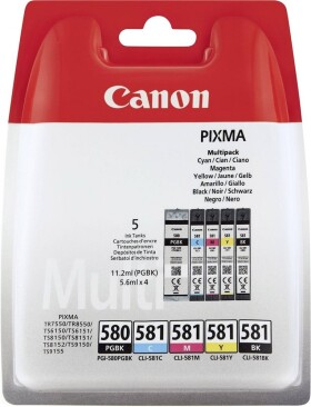 Canon PGI-580PGBK + CLI-581C/M/Y/BK, Multipack (2078C005) - originální kazety