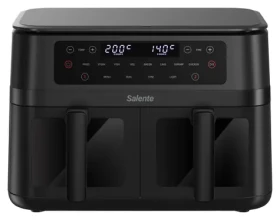 Salente DoubleAir černá / Horkovzdušná fritéza / 2950 W / 11 l / 8 programů (DOUBLEAIR-BK)