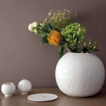 Räder Porcelánová váza Gold Birds, bílá barva, porcelán