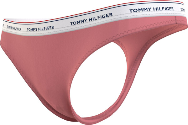 Dámské tanga PACK UW0UW04894 0R6 růžovo-zelené Tommy Hilfiger