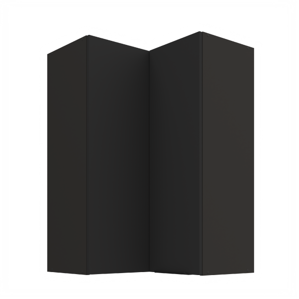 Horní rohová skříňka Aria 60x60 GN-90 2F (90°) Barva korpusu: Černá, Barva dvířek: BL - Black AFM