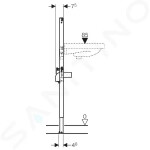 GEBERIT - Duofix Montážní prvek pro umyvadlo, 112 cm, pro stojánkovou baterii s funkčním boxem pod omítku 111.551.00.1