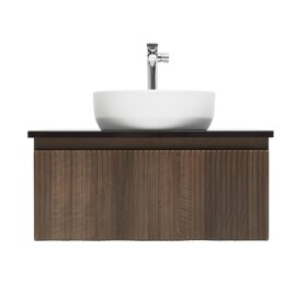 Koupelnová skříňka s umyvadlem a baterií SAT Evolution 78x30x44,8 cm ořech mat SATEVO80NADBUB SATEVO80NADBUB