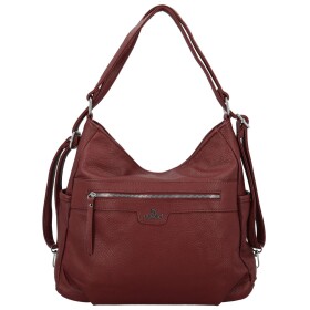Stylový dámský koženkový kabelko-batoh Coveri Gael, vínový