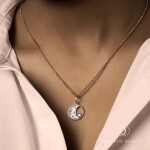 Royal Fashion náhrdelník 14k zlato Vermeil GU-DR22121N-ROSEGOLD-MOONSTONE