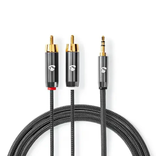 Nedis Stereo Audio kabel jack 3.5 mm (M) - 2x RCA (M) 5.00 m šedá (CATB22200GY50)