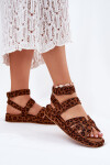 Dámské sandály se suchým zipem leopard Uvissa 39