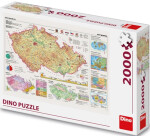 Puzzle 2000 dílků Mapy České republiky