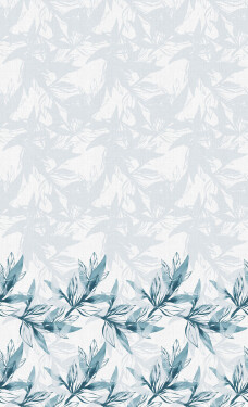 Ubrus Blue Leaves Dunicel® 138 cm x 220 cm Duni Ubrus Blue Leaves Dunicel® 138 cm x 220 cm Duni