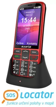 Aligator A830 Senior červený + nabíjecí stojánek (A830R)