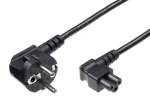MicroConnect Síťový napájecí kabel Schuko 90° úhel - C5 90° úhel 5m černá (PE010850A)