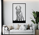 Strom života Retríver dekorace na zeď Rozměr (cm): 38 x 24, Dekor: Černá