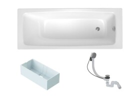 Obdélníková vana SAT Feel 150x70 cm smaltovaná ocel levá i pravá SATBVFEEL1503 SATBVFEEL1503
