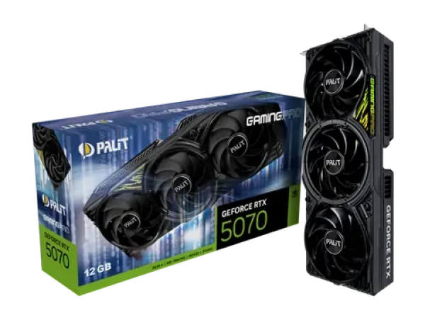 Palit GeForce RTX 5070 GamingPro 12GB / 2512MHZ / 12GB GDDR7 / 192-bit / 1x HDMI + 3x DP / 650W (16) (NE75070019K9-GB2050A)