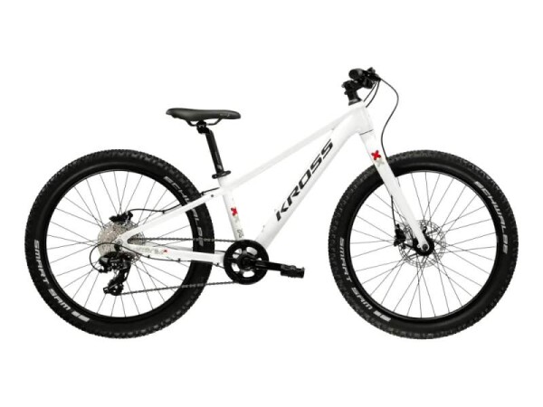 Dětské kolo Kross LEVEL JR 2.0 24", model 2025, barva bílá/černá