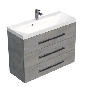 Koupelnová skříňka s umyvadlem SAT Cube Way 100x76,5x40 cm beton CUBE21003BE CUBE21003BE