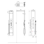 SAPHO - GRACE sprchový panel 220x1450, nerez mat WN326