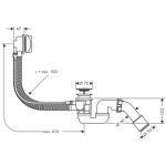 HANSGROHE - Flexaplus Odtoková a přepadová souprava, chrom 58143000