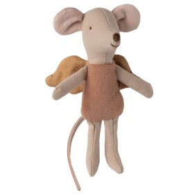 Maileg Myška Fairy Little Sister Powder, béžová barva, textil
