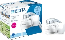Brita ON TAP V bílá / Filtrační systém na vodovodní baterii / 4 stupně filtrace / 600 l / 5 adaptérů