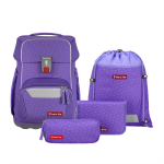 Školní aktovka Step by Step BASIS, 4-dílný set - Purple Konfetti